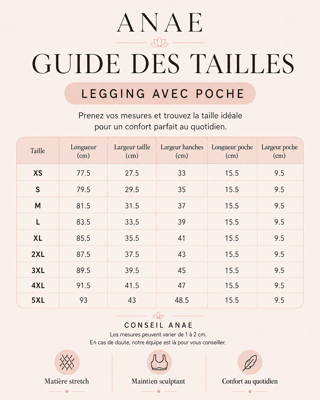 Legging Sculptant ANAE avec Poche