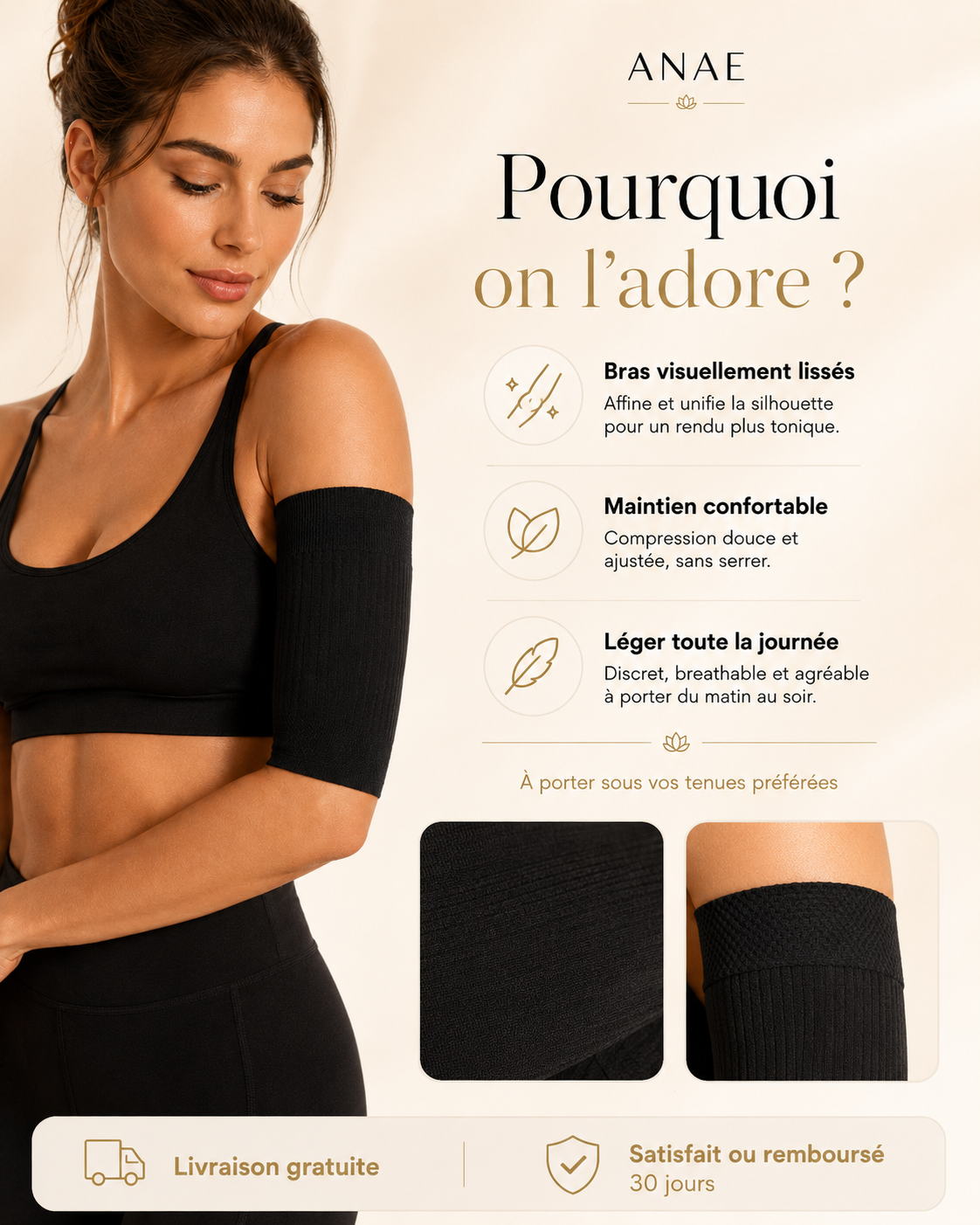 Manchons Sculptants ANAE – Maintien & Confort