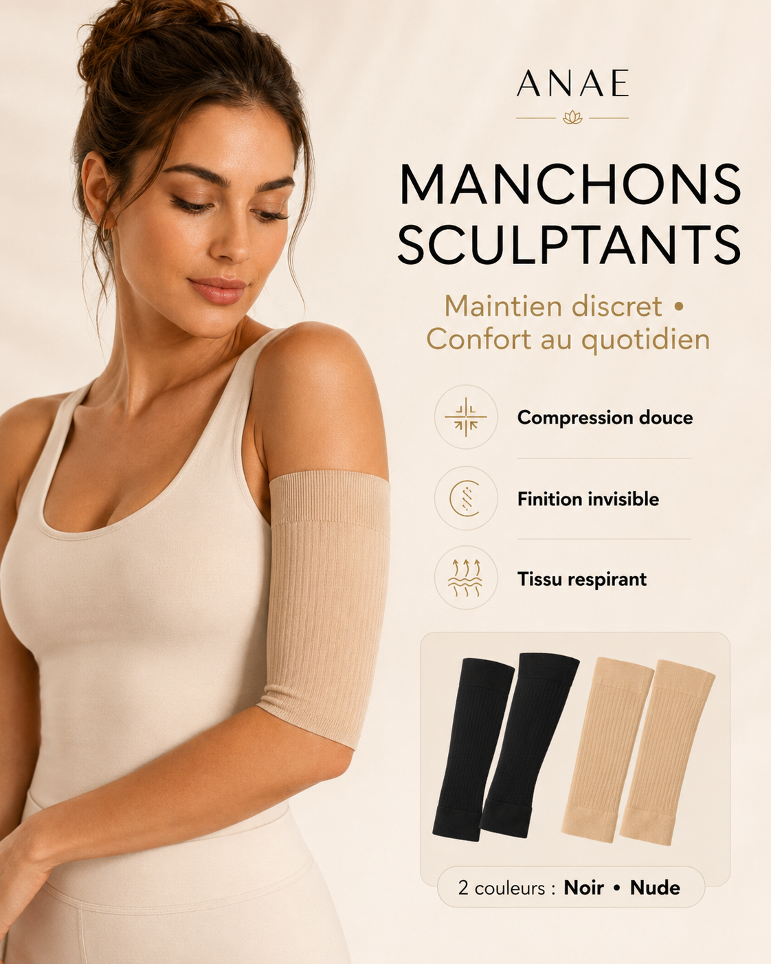 Manchons Sculptants ANAE – Maintien & Confort