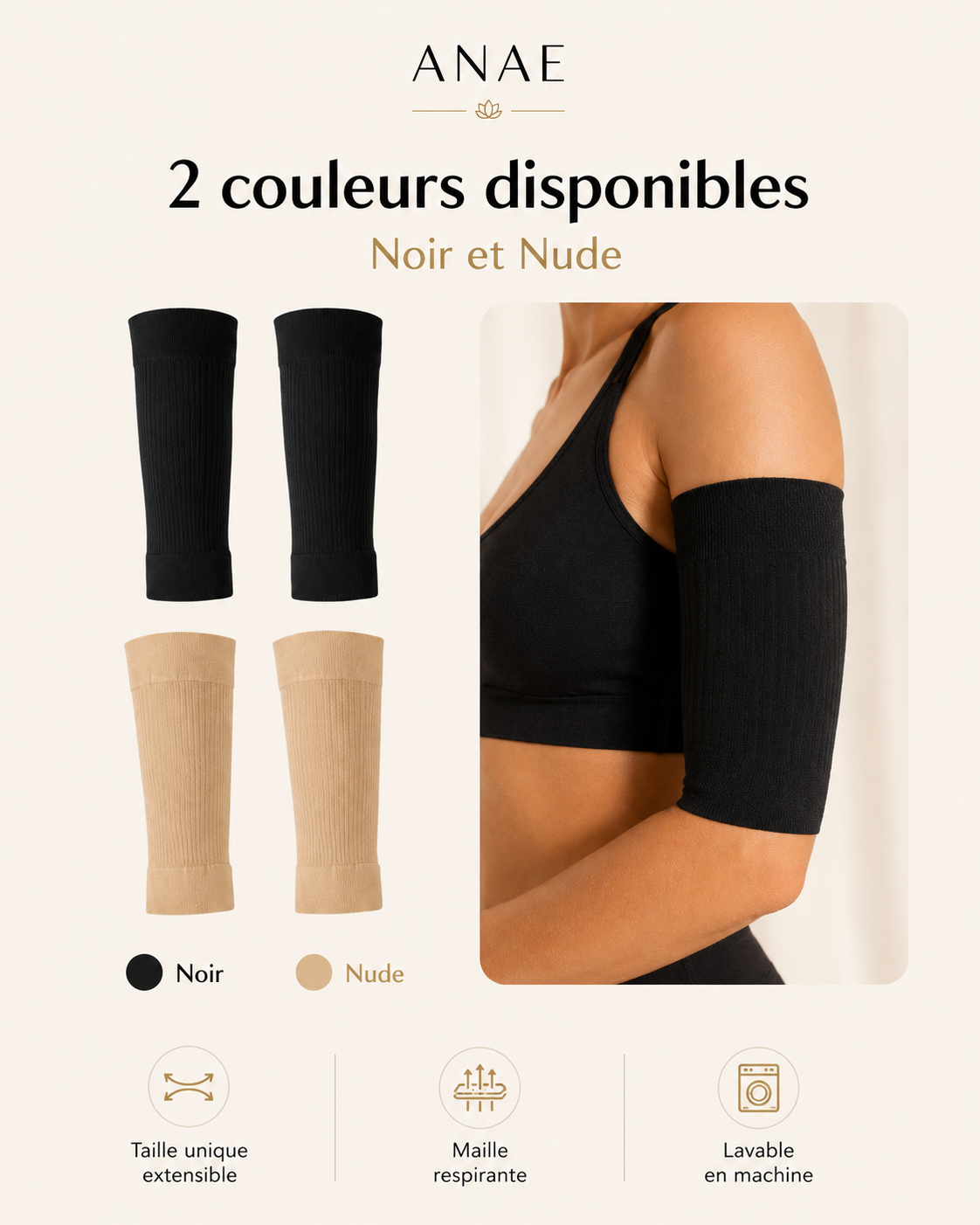 Manchons Sculptants ANAE – Maintien & Confort